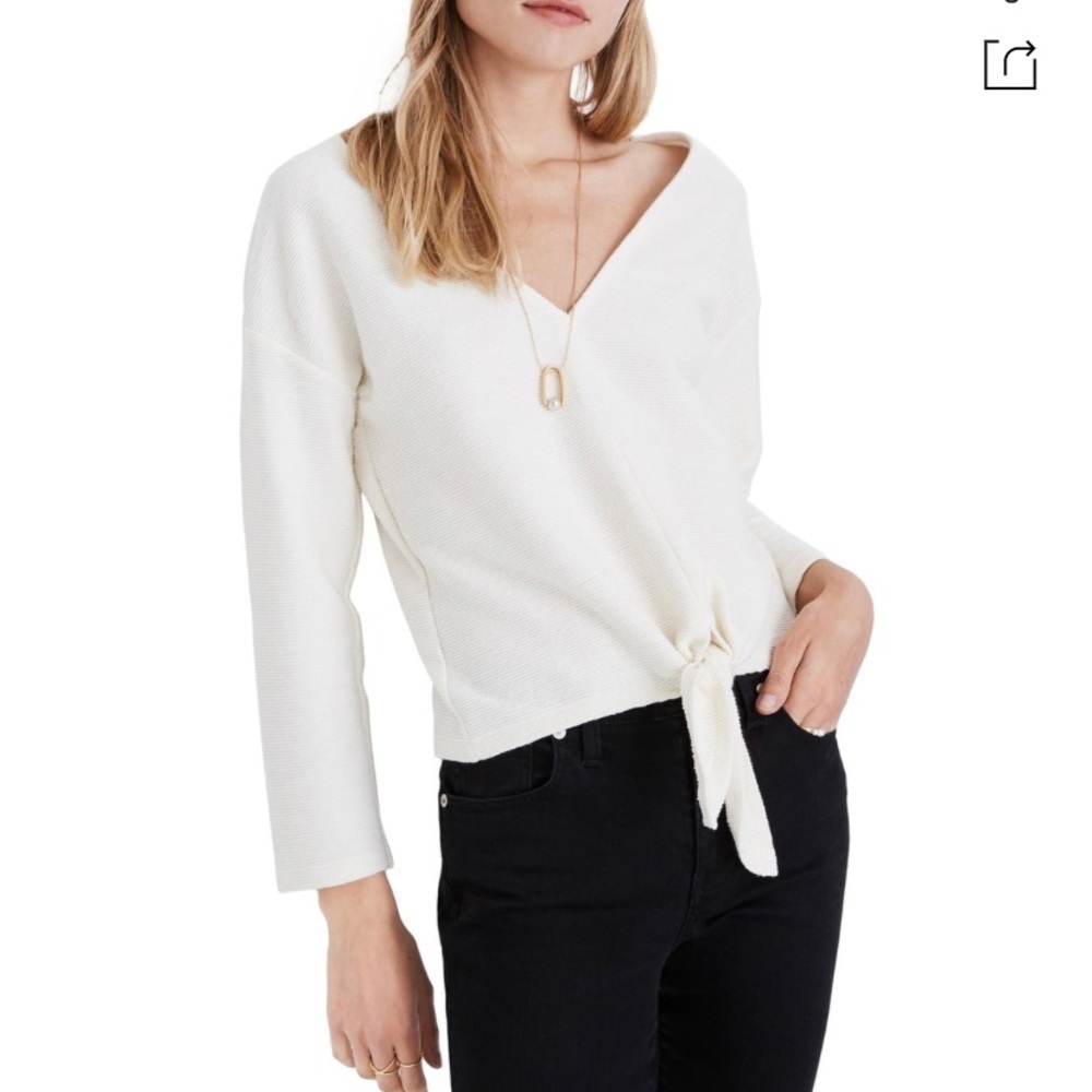 Madewell Tie Front Top